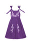 Frida Dress in Violet Cotton