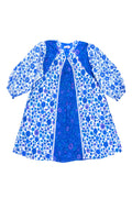 Athena Dress Blue Dahlia Patch and Lace