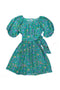Hera Dress Linen Emerald Dahlia (Older Girls)
