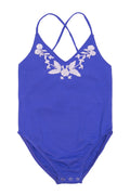 Honey Leotard Sapphire with Hand Embroidery