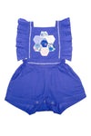 Kallisto Sunsuit Sapphire with Patchwork and Hand Stitch (Baby)