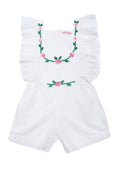 Tulip Playsuit Eggshell with Hand Stitch