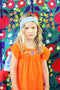 Allegra Dress Paprika with Hand Stitch