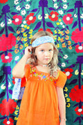 Allegra Dress Paprika with Hand Stitch
