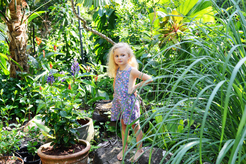 Pomme Playsuit Morning Indian Flowers