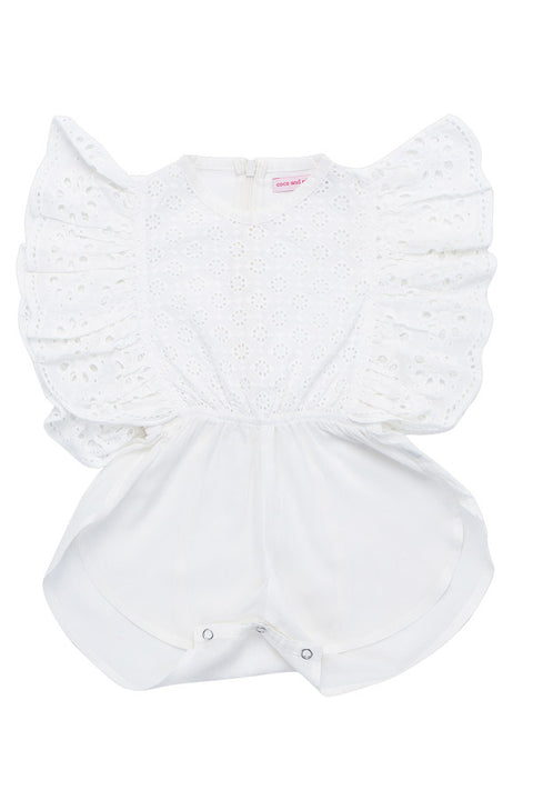 Delphine Sunsuit cutwork and lace