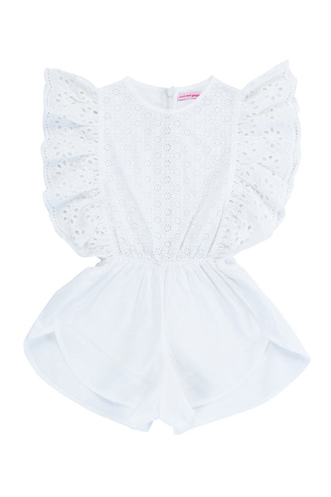 Delphine Playsuit - Cutwork and Lace