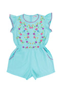 Magnolia Playsuit sea glass with hand stitch