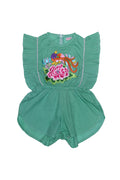 Delphine Sunsuit Mint with Embroidery