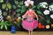 Birdie Maxi Skirt Cerise Almond Blossom
