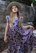 Lilas Dress Violet Silk Batik