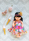 Doll - April dress Dogwood Rose