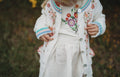 Pomme Pinafore Milk Embroidery and Crochet
