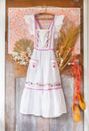 Lilas Dress Salt cotton voile with hand embroidery