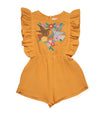 Delphine Playsuit Persimmon with Embroidery
