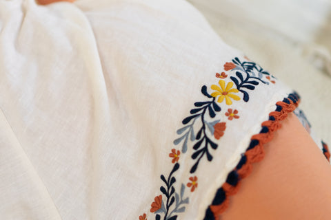 Anouk Dress Rosewater Embroidery